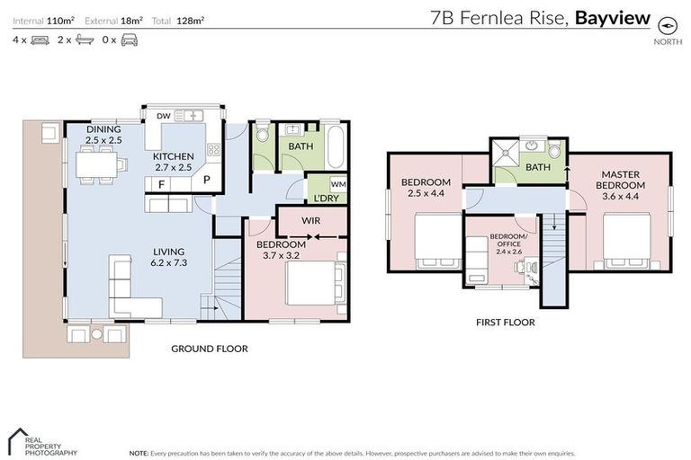 Photo of property in 2/7 Fernlea Rise, Bayview, Auckland, 0629