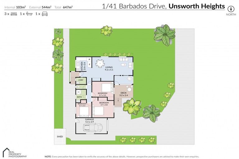 Photo of property in 1/41 Barbados Drive, Unsworth Heights, Auckland, 0632