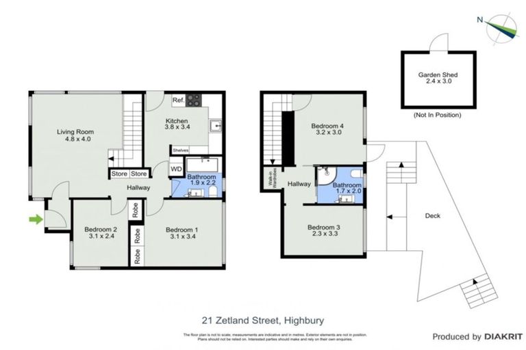 Photo of property in 21 Zetland Street, Highbury, Wellington, 6012