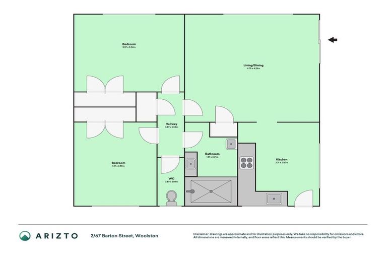 Photo of property in 1/67 Barton Street, Woolston, Christchurch, 8023
