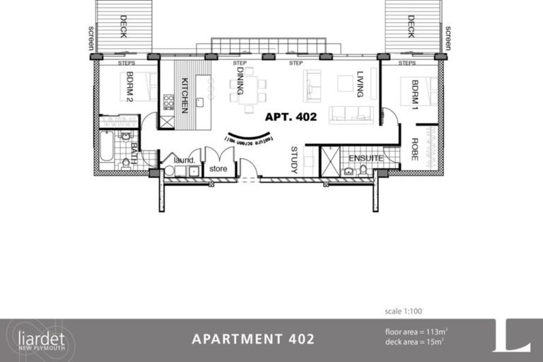 Photo of property in 22 Liardet Apartments, 402/22 Liardet Street, New Plymouth, 4310