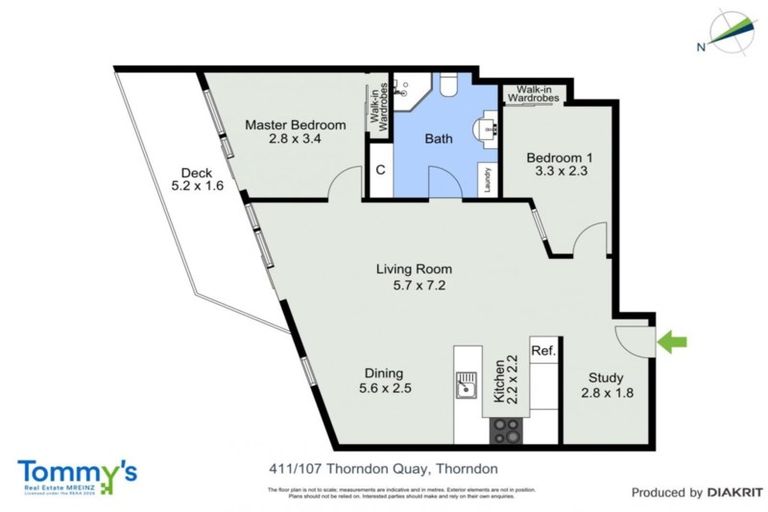 Photo of property in Stadium Garden Flats, 411/107 Thorndon Quay, Pipitea, Wellington, 6011