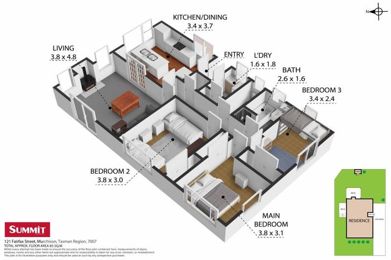 Photo of property in 121 Fairfax Street, Murchison, 7007