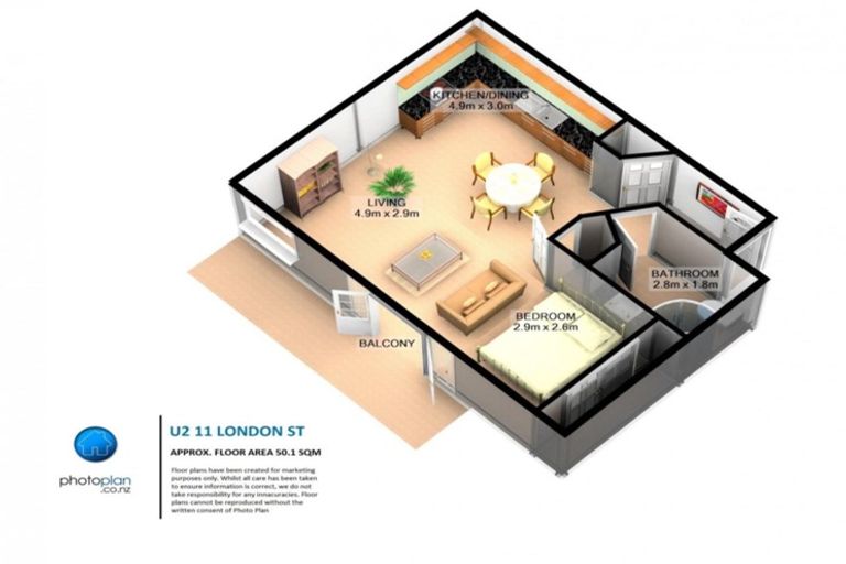 Photo of property in 2f/11 London Street, Hamilton Central, Hamilton, 3204