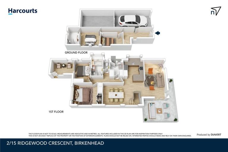 Photo of property in 2/15 Ridgewood Crescent, Birkenhead, Auckland, 0626