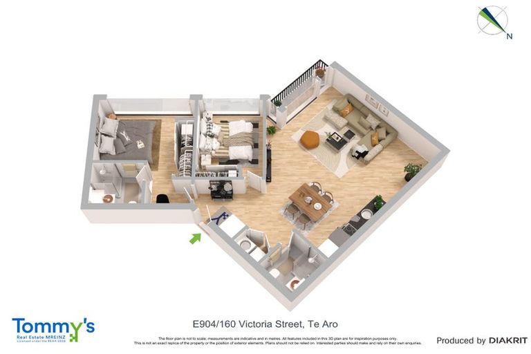 Photo of property in Pinnacle Apartments, E904/160 Victoria Street, Te Aro, Wellington, 6011