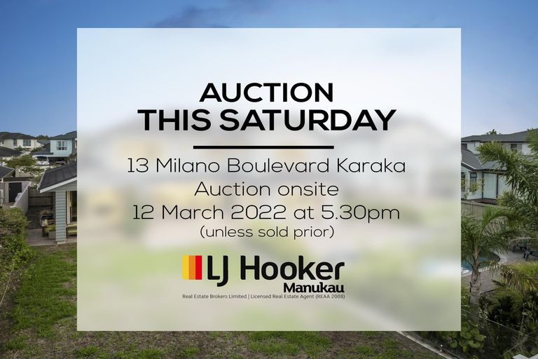 Photo of property in 13 Milano Boulevard, Karaka, Papakura, 2113