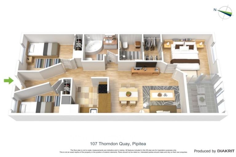 Photo of property in Stadium Garden Flats, 304/107 Thorndon Quay, Pipitea, Wellington, 6011