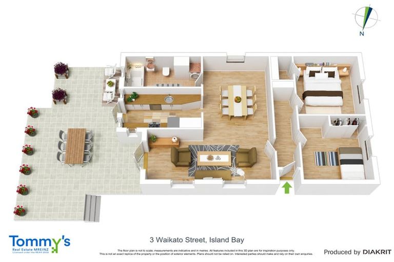 Photo of property in 3 Waikato Street, Island Bay, Wellington, 6023