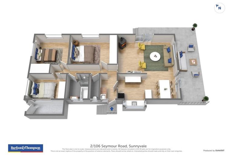 Photo of property in 1/106 Seymour Road, Sunnyvale, Auckland, 0612