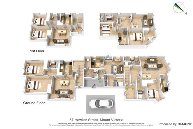 Photo of property in 1/57 Hawker Street, Mount Victoria, Wellington, 6011