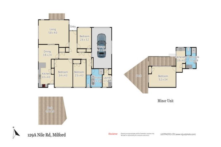 Photo of property in 129a Nile Road, Milford, Auckland, 0620