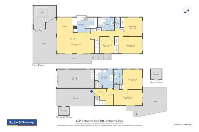 Photo of property in 119 Browns Bay Road, Browns Bay, Auckland, 0630