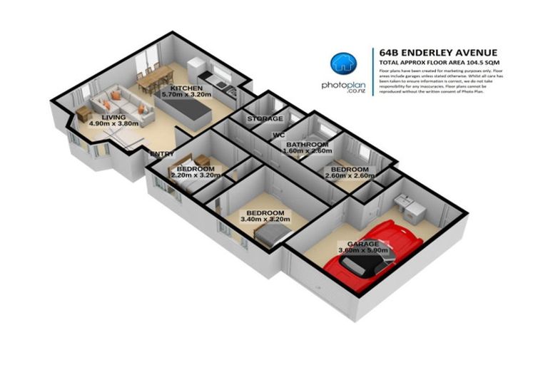 Photo of property in 64b Enderley Avenue, Enderley, Hamilton, 3214