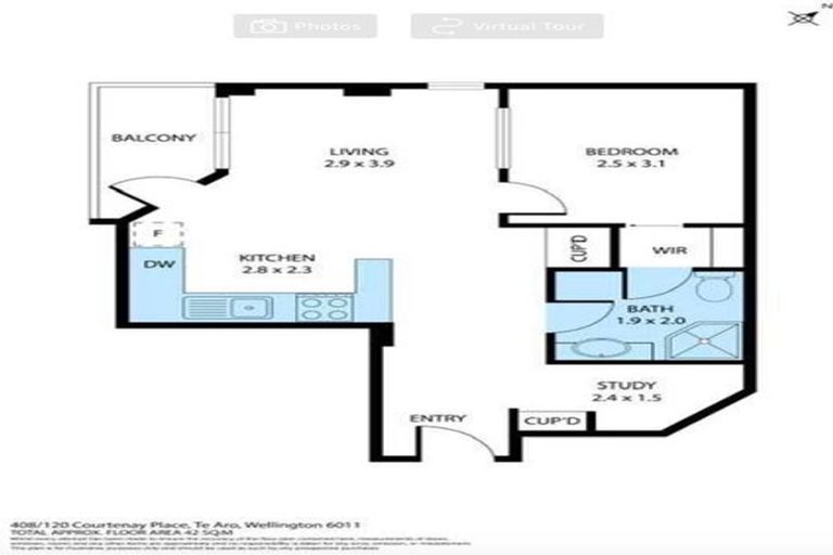 Photo of property in Courtenay Apartments, 408/120 Courtenay Place, Te Aro, Wellington, 6011