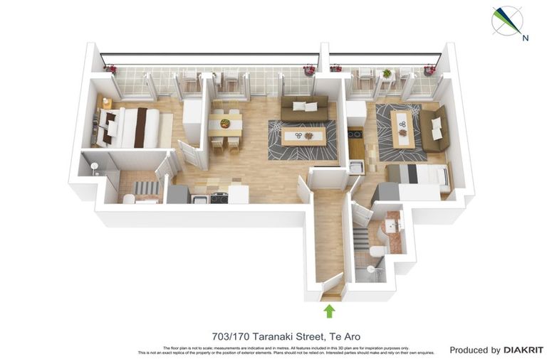 Photo of property in The Peak Apartments, 703/170 Taranaki Street, Te Aro, Wellington, 6011