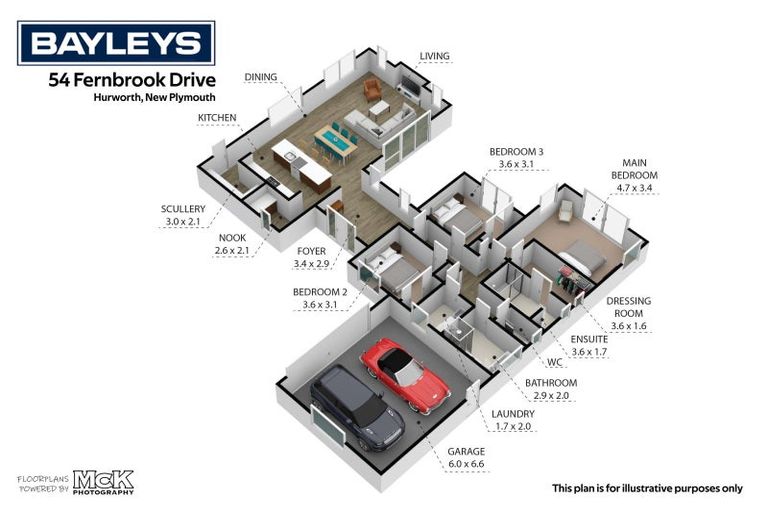 Photo of property in 54 Fernbrook Drive, Hurworth, New Plymouth, 4310