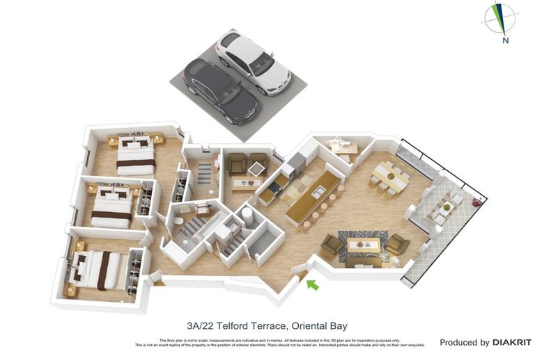 Photo of property in Alto Apartments, 3a/22 Telford Terrace, Oriental Bay, Wellington, 6011