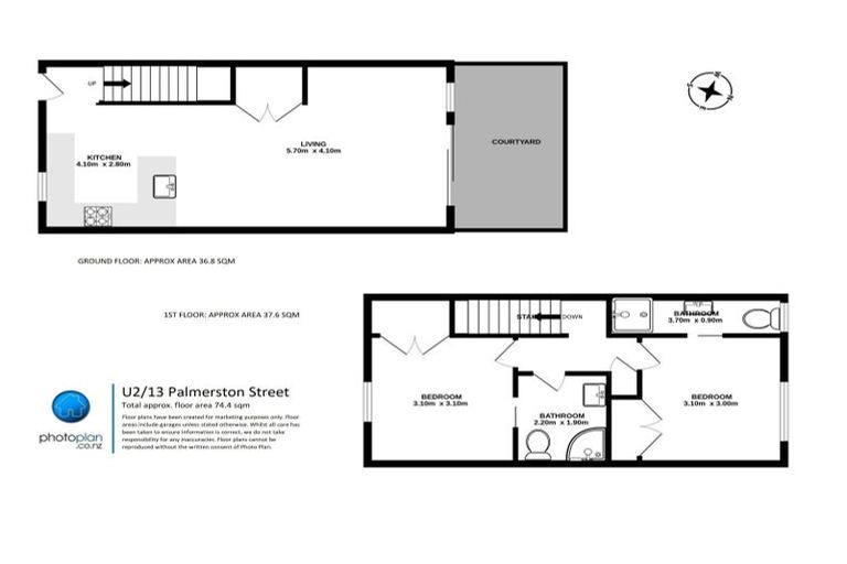 Photo of property in 2/13 Palmerston Street, Hamilton Central, Hamilton, 3204