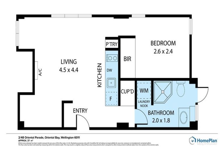 Photo of property in Fountain Court, 2/48 Oriental Parade, Oriental Bay, Wellington, 6011