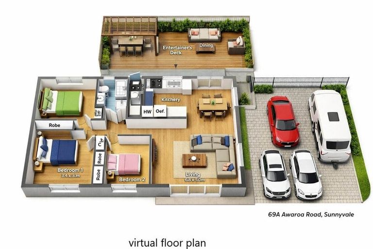 Photo of property in 69a Awaroa Road, Sunnyvale, Auckland, 0612