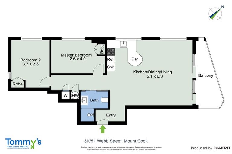 Photo of property in Qba Apartments, 3k/51 Webb Street, Mount Cook, Wellington, 6011