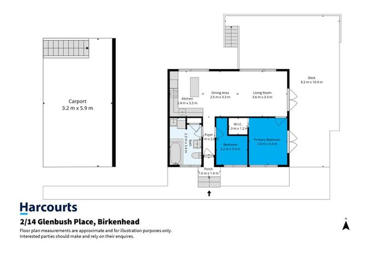 Photo of property in 2/14 Glenbush Place, Birkenhead, Auckland, 0626