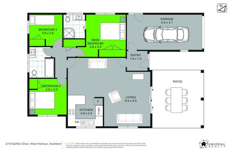 Photo of property in 2/19 Sailfish Drive, West Harbour, Auckland, 0618