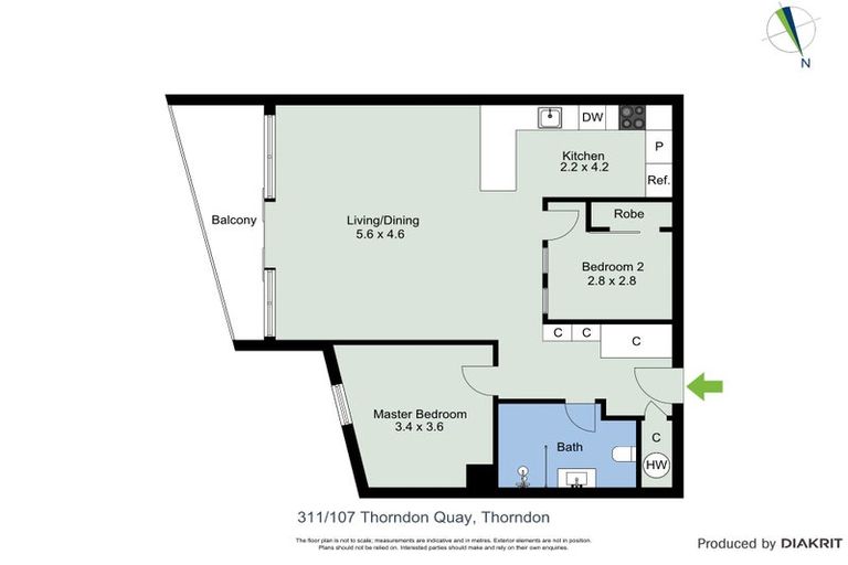 Photo of property in Stadium Garden Flats, 311/107 Thorndon Quay, Pipitea, Wellington, 6011