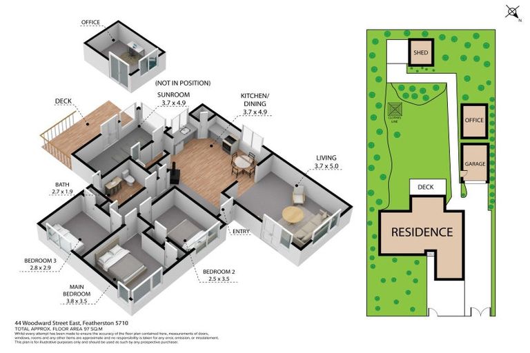 Photo of property in 44 Woodward Street East, Featherston, 5710