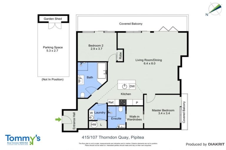 Photo of property in Stadium Garden Flats, 415/107 Thorndon Quay, Pipitea, Wellington, 6011