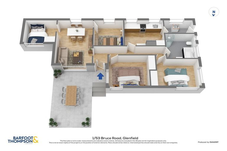 Photo of property in 1/53 Bruce Road, Glenfield, Auckland, 0629