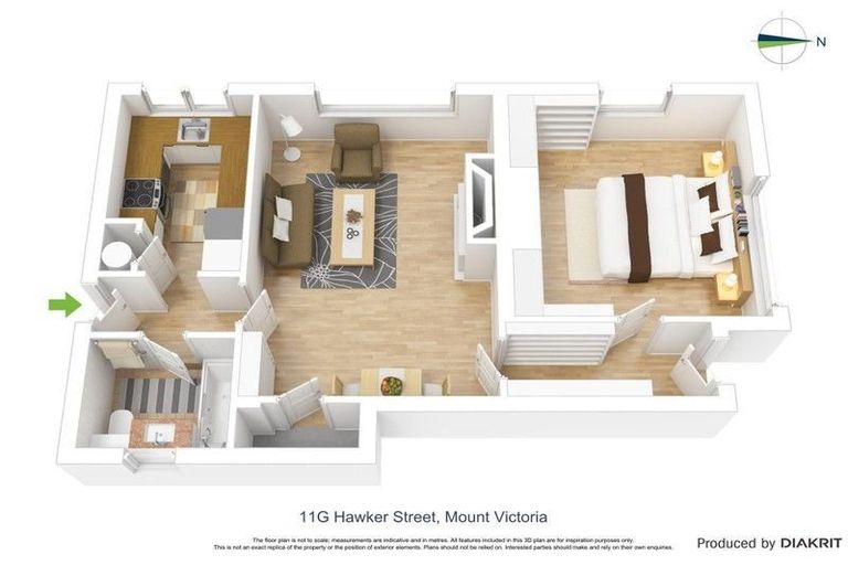 Photo of property in Nissen Court, 11g Hawker Street, Mount Victoria, Wellington, 6011