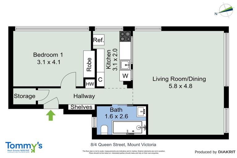 Photo of property in Victoria Court, 8/4 Queen Street, Mount Victoria, Wellington, 6011