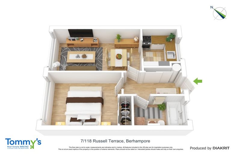 Photo of property in Beresford Apartments, 7/118 Russell Terrace, Berhampore, Wellington, 6023