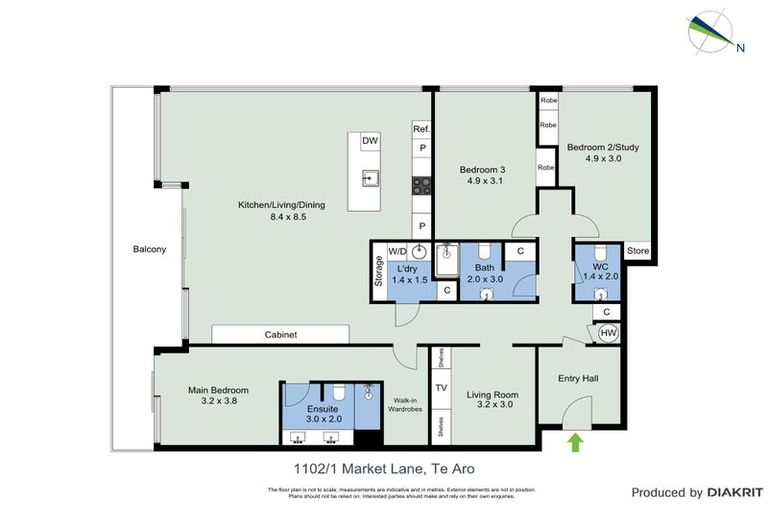 Photo of property in 1102/1 Market Lane, Wellington Central, Wellington, 6011