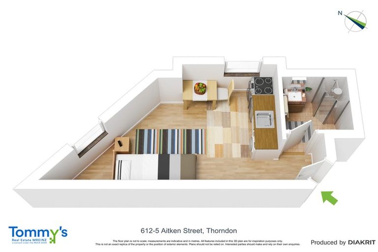 Photo of property in Aitken Street Apartments, 612/5 Aitken Street, Thorndon, Wellington, 6011
