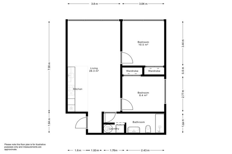 Photo of property in Masina Apartments, 306/80 Riddiford Street, Newtown, Wellington, 6021