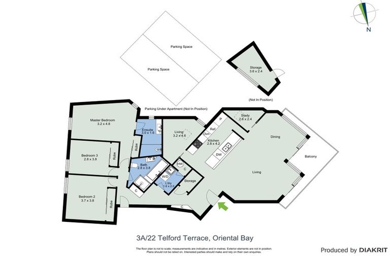 Photo of property in Alto Apartments, 3a/22 Telford Terrace, Oriental Bay, Wellington, 6011