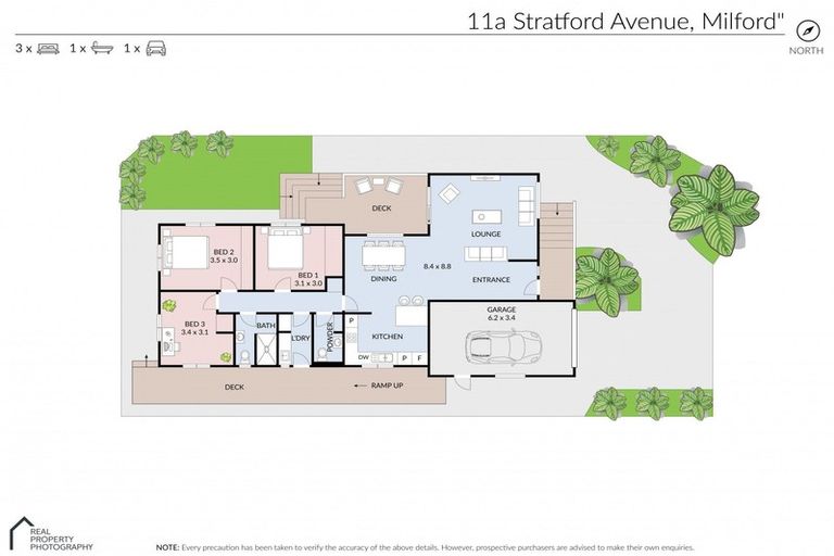 Photo of property in 1/11 Stratford Avenue, Milford, Auckland, 0620