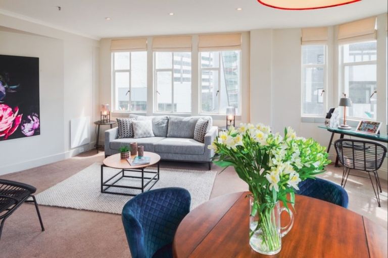 Photo of property in Civic Chambers Apartments, 2b/25 Cuba Street, Te Aro, Wellington, 6011