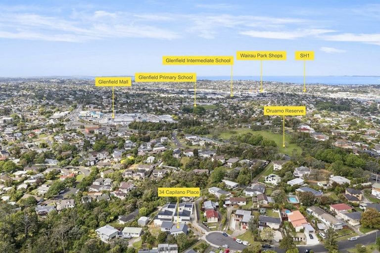 Photo of property in 34 Capilano Place, Glenfield, Auckland, 0629