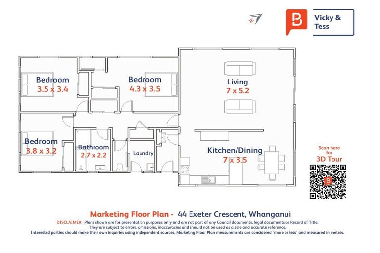 Photo of property in 44 Exeter Crescent, Springvale, Whanganui, 4501