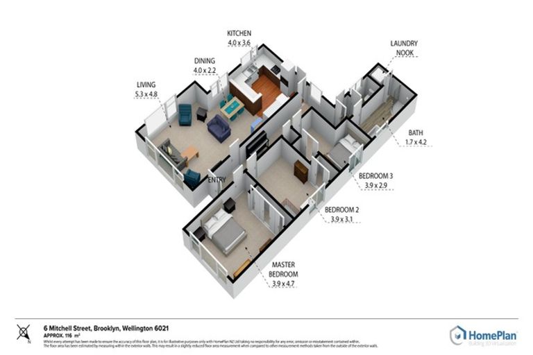 Photo of property in 6 Mitchell Street, Brooklyn, Wellington, 6021