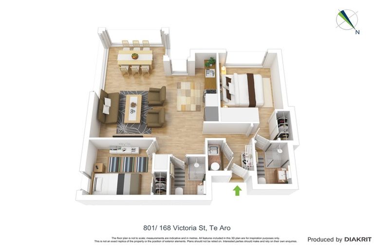 Photo of property in Vsp South, 801/168 Victoria Street, Te Aro, Wellington, 6011