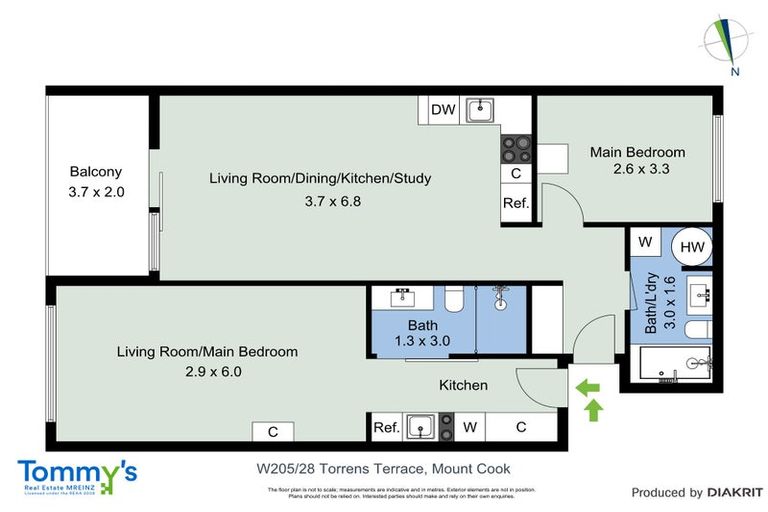 Photo of property in Revolucion Apartments, 205/28w Torrens Terrace, Mount Cook, Wellington, 6011