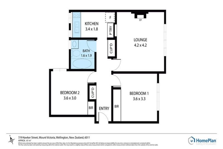 Photo of property in Hamilton Flats, 7/9 Hawker Street, Mount Victoria, Wellington, 6011