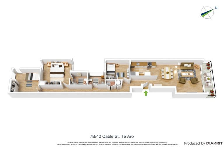 Photo of property in Portal Apartments, 7b/42 Cable Street, Te Aro, Wellington, 6011