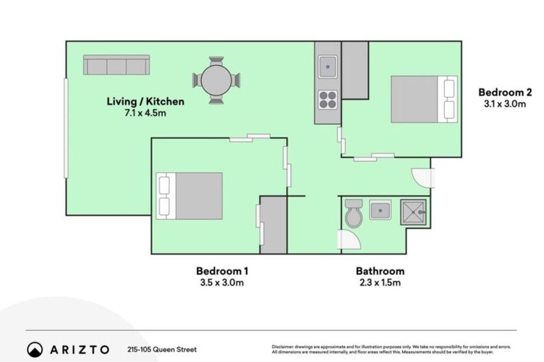 Photo of property in Guardian Apartments, 215/105 Queen Street, Auckland Central, Auckland, 1010