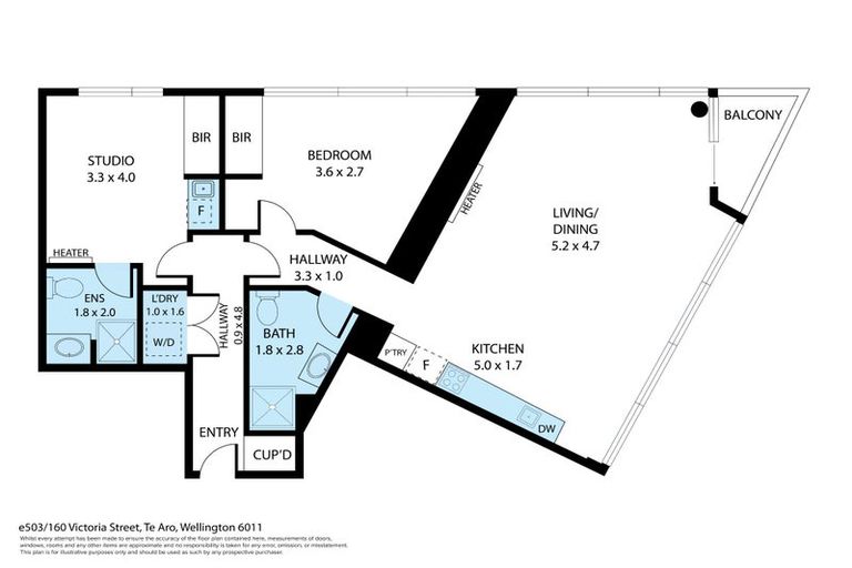 Photo of property in Pinnacle Apartments, E503/160 Victoria Street, Te Aro, Wellington, 6011